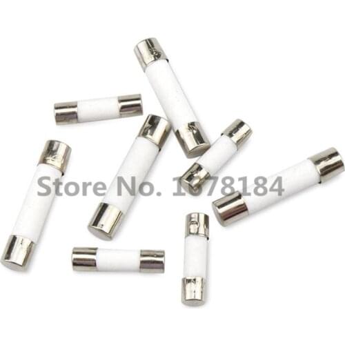 100pcs 6*30 Fast blow Ceramic Fuse 6x30mm Fuse 250V 0.5A 1A 2A 3A 4A 5A 6A 8A 10A 15A 20A 25A 30A