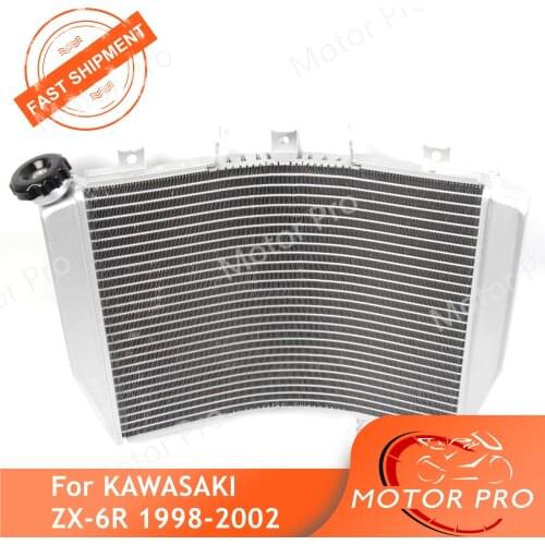Motorcycle Radiator For Kawasaki Ninja ZX6R 1998 - 2002 Cooling Cooler Replacement Accessories ZX-6R ZX 6R 1999 2000 2001 Slive