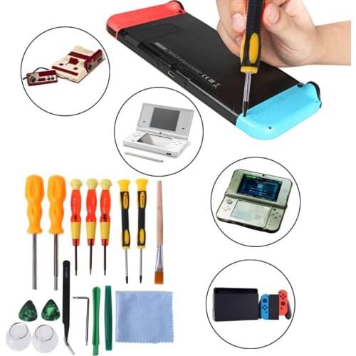 2021 New 17 in 1 Triwing Screwdriver Game Bit Repair Tool Kit Full Security for nintendo switch Wii NES SNES DS Lite GBA