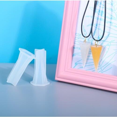 NOT AS LONG diy Epoxy Mold Necklace Tapered Pendant Personalized Silicone Mold Fashion Mirror Mold Handmade Jewelry