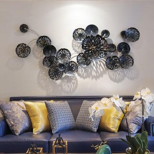 New Chinese Three-dimensional Wrought Iron Wall Hangings Creative Home Decorations Living Room Background Wall Hangings Hangings