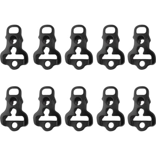 New Outdoor 10pcs Black Plastic Camping Awning Tent Guyline Runners Cord Rope Tensioner Climbing Equiptment Hiking Accessories