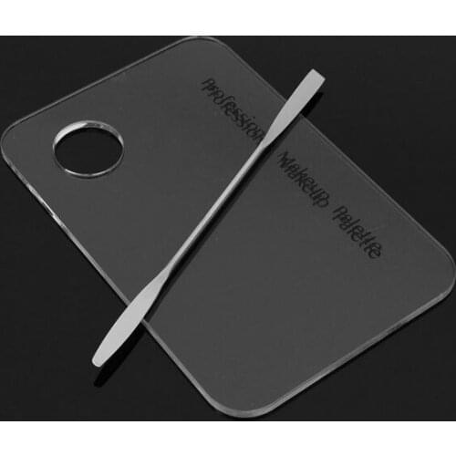 10 pcs Palette Clear Acrylic Nail Art Makeup Polish Gel Foundation Eyeshadow Mixing Spatula Stainless Steel Rod Manicure Tool