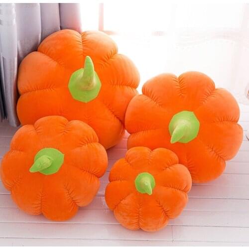 12-50cm Lovely Bright Color Pumpkin creative plant pillow cushion plush fruit vegetables food Anti-stress soft Children toy gift