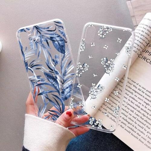 Simple Rose Flower Phone Case For iphone 8 7 Plus SE2020 12 11 Pro Max XR X XS Max Fashion Floral Leaf Soft Clear Cover Funda