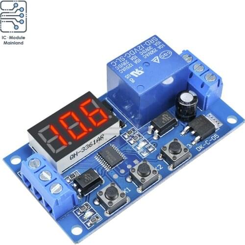 DC 12V Timer Delay Relay Module LED Digital Display Adjustable Control Power Switch Board For Smart Home