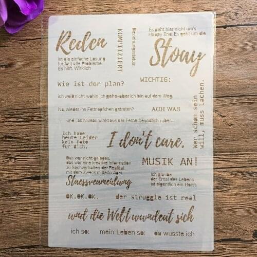 A4 English inspirational blessings wall stencil, scrapbook, embossing album, decorative, paper card template drawing stencils