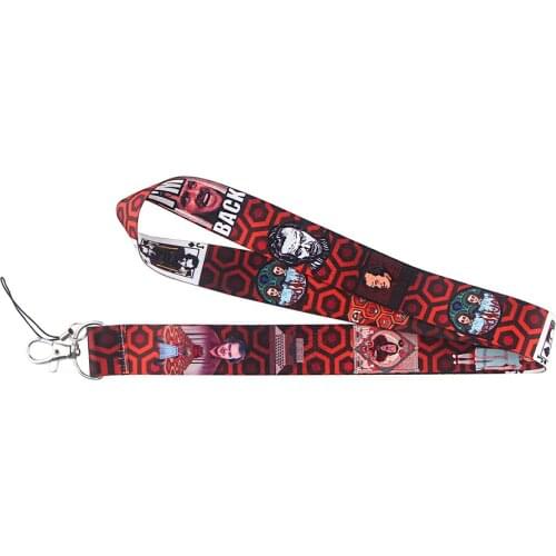 20pcs/lot G1301 Horror Printing Lanyard For keys Phone Holder Neck Strap With Keyring ID Card Neck Strap Hang Rope Moive Lanyard
