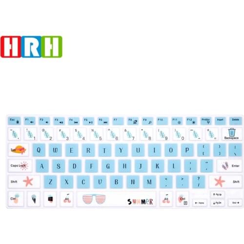 HRH Cartoon print Silicone Keyboard Cover Skin For Dell Inspiron 13 i5379 5368 7386 Dell Inspiron 14 5482/5481 9550 9560 9570