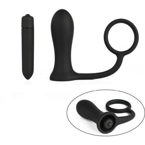 Silicone G-spot Vagina Massage Bullet Vibrator Anal Prostate Massager Clitoris Stimulation Sex Products Anal Plug For Men Women