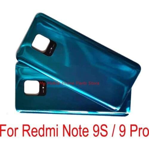 10 PCS No Logo Back Glass Cover For Xiaomi Redmi Note 9 Pro 9pro 9S Back Battery Cover Rear Housing Door Panel Case Spare Parts
