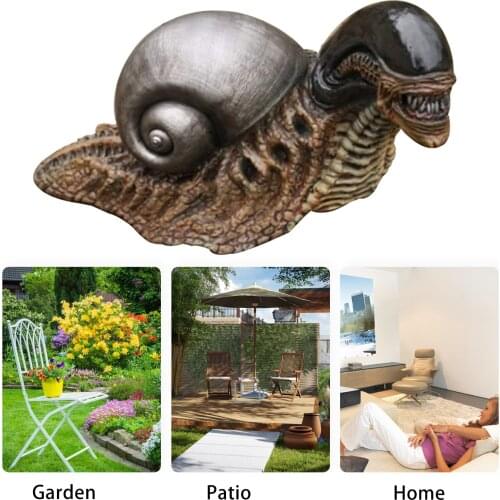 Snail Garden Statue Figurine Novelty Resin Animal Sculpture Decorations for Room Desktop Outdoor Patio Lawn Yard Art Ornaments