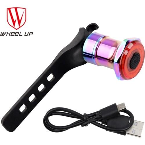 Wheel Up-Bicycle Night Riding Taillight Intelligent Induction Brake Accessories Taillight Road Mountain Bike Usb Charging