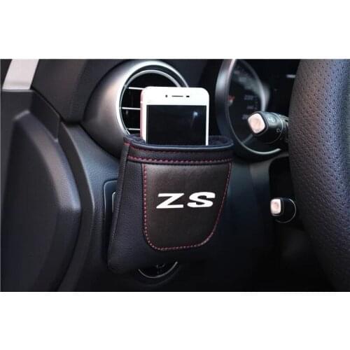 Clip on Air Outlet Car Air Vent Stow Tidy Storage Pu Leather Bag Coin Bag Case Car Phone Holder For Mg Zs