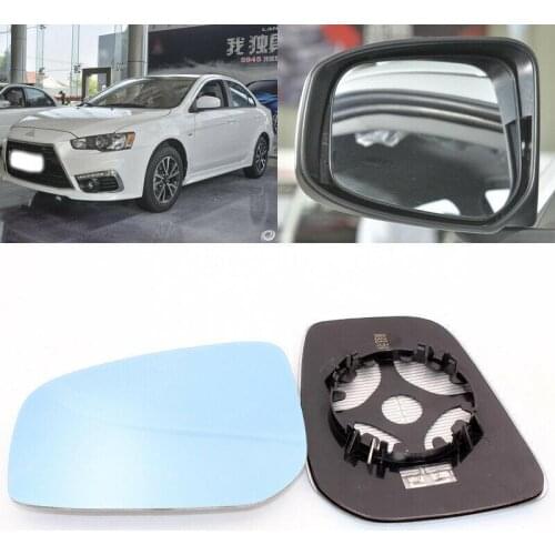 Blue mirror For Mitsubishi Lancer EX 2016 Side View Door Mirror Blue Glass With Base Heated turn single lamp