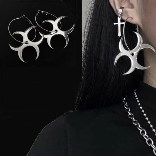 Ninja Darts Acrylic Stud Earrings Kingdom Hearts Game Totem Earrings For Women Harajuku Hip Hop Rock Punk Ear Studs Jewelry Gift