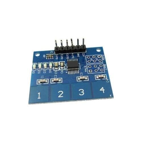 1pcs/lot NEW 4 Channel Digital Touch Sensor Capacitive Switch Module Button TTP224