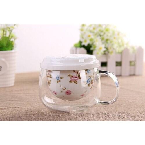 1PC Heat Resistant Glass Teapot Pottery with Removable Porcelain Infuser Coffee Cup Loose Leaf Teapots Ceramic Teapot JM 005