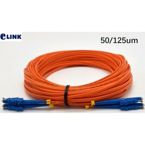 10pcs E2000-E2000 patchcords DX 50/125 MM 1M 2M 3M 5M 7M 10Mtr optical fibre jumper Multimode Duplex 2.0mm 3.0mm free shipping