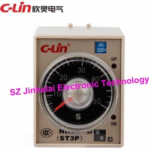100%New and original HHS5-C(ST3PA-C) C-Lin Time relay AC220V, AC380V, AC110V, DC24V (attached Base support)