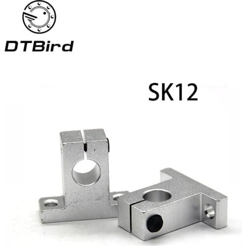 12PCS SK12 12mm linear rail shaft support block for cnc linear slide bearing guide Parts