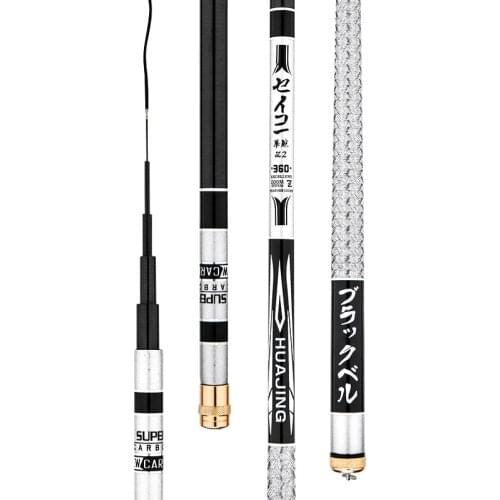 3.6m- 8.0m Hand Olta Telescpic Wedkarstwo Rod Carbon Fiber Stream Pole Pesca Short Sections Carp Catfish Angeln Fishing Gear