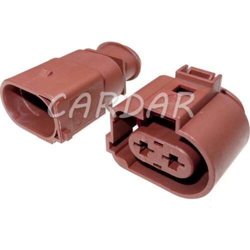 1 Set 2 Pin 6.3mm Sealed Automotive Waterproof Connectors Plug Fan Socket For VW