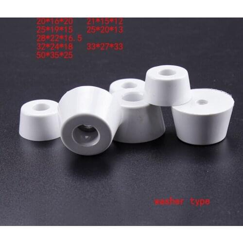 27 30 35 40 45 50 mm White Rubber feet pads Machine Conical Case pads Audio noise proof buffer furniture cone bumper cushion