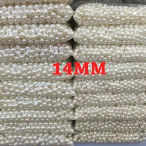 50pcs/lot 14mm Round Imitation ABS Pearls Beads for Beaded Superior quality jewelry accessories Making Materials