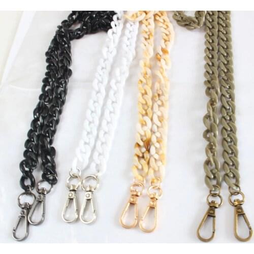 Women Fashion Acrylic Resin Chain Bag Strap for Handbags Gold Purse Chains for Plastic Bags Accessories Acrylic Plastic Chain
