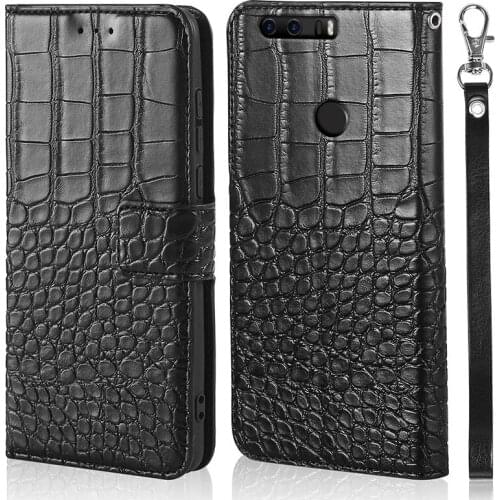 For Huawei Honor 8 Case Cover For Honor8 Case Crocodile texture leather flip case For Huawei Honor 8 magnet Phone Cases