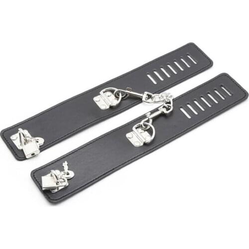 Black Leather Bondage Sexy Tied Hands Sex Toys Hands And Handcuffs Hook Sex Toys