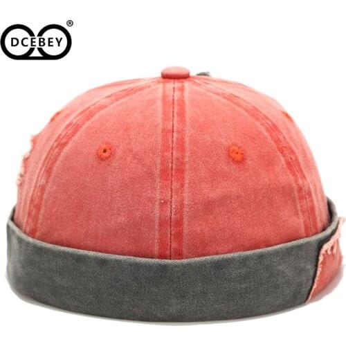 DCEBEY New Men Women Spring Autumn Casual Hat Mechanic Brimless Washable Hole Hat Unisex Hip Hop Outdoor Sport Cap Free Shipping