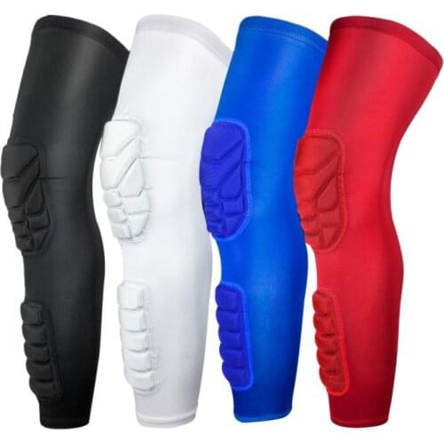 Breathable mens honeycomb long paragraph basketball knee leg set calf knee pads leggings sports knee pads