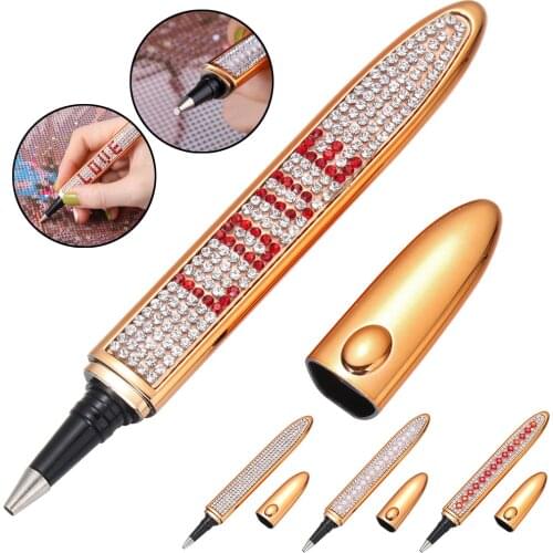 Hot Glitter Diamond Sparkle Point Drill Pens 5D Diamond Painting Pen Cross Stitch Embroidery DIY Craft Nail Art Tool Accessories
