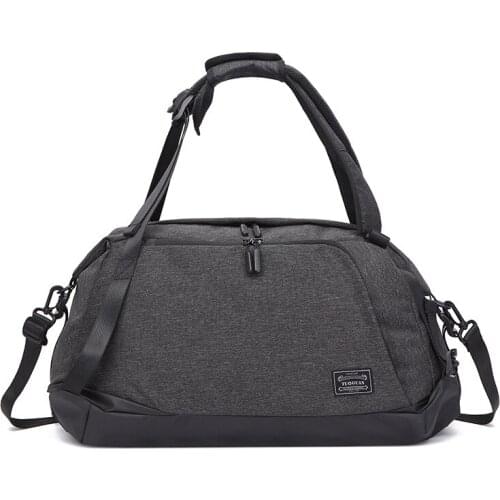 Canvas Men Sport Fitness Foldable Bag Multifunction Tote Gym Shoulder Bags For Shoes Storage Outdoor Travel Anti-Theft Backpack