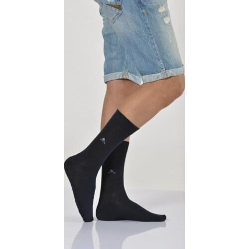 Idilfashion Male Mıkro Motif Socket Stocking-Navy Blue-E-ART226 (3'LÜ PACKAGE)
