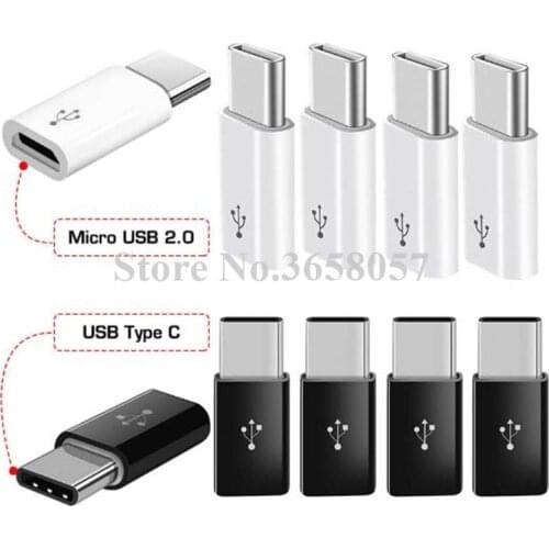 200PCS USB Cable USB-C 3.1 Type C Male to Micro USB Female Type-C Mobile Phone Converter Adapter Cables For Macbook Nokia