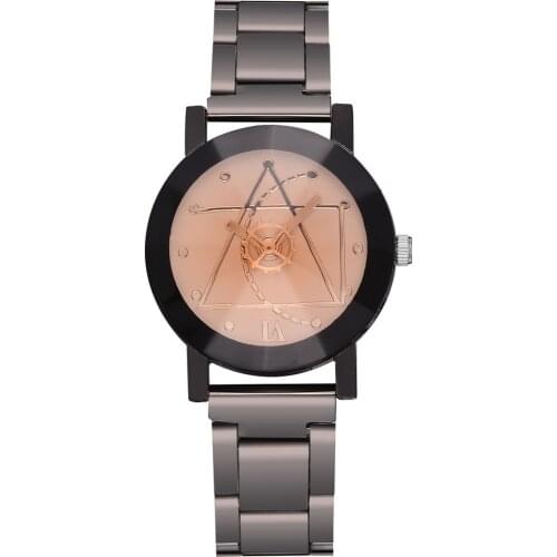 Creative Geometric Figure Watch Ceasuri Man Woman Top Brand Luxury Stainless Steel Quartz Hodinky Couple Watch Reloj Parejas