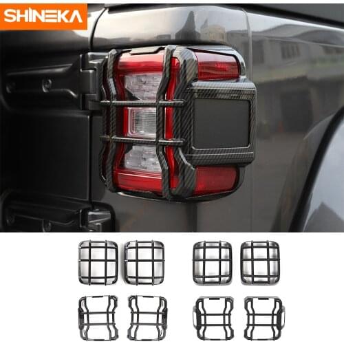 SHINEKA Lamp Hoods For Jeep Wrangler JL Car Tail Light Cover Rear Lamp Guards Protector Accessories For Jeep Wrangler JL 2018 Up