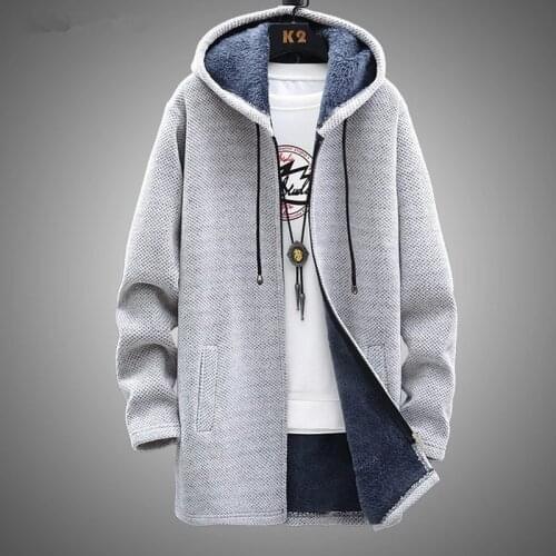 Streetwear Knitted 2021 Men Sweater Hooded Casual Cardigan Harajuku Sweaters Homme
