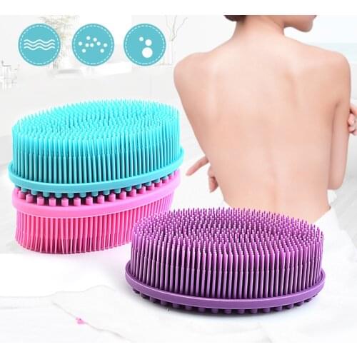 Soft Silicone Body Brush Wash Bath Shower Exfoliating Skin Fit For Baby Bath Shampoo Facial Massage Brush Supplies Dropship