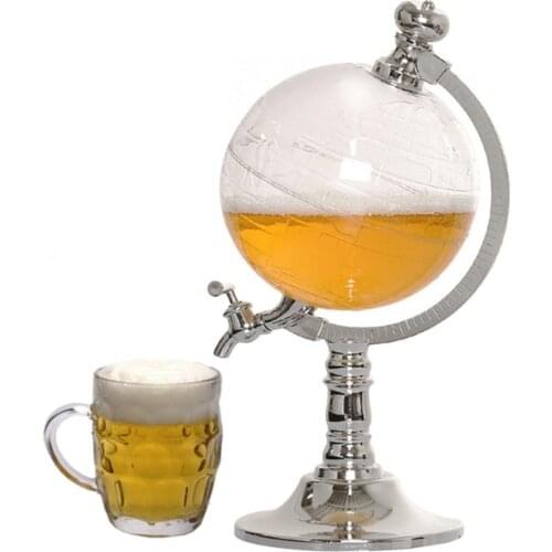 1.5L Whiskey Decanter Set Globe Dispenser Antique Glass Liquor Wine Dispenser Western Restaurant Bar Props