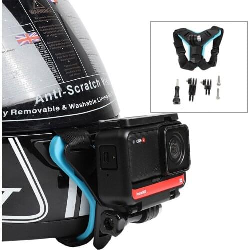 New Motorcycle Helmet Chin Stand Mount Holder With Adjusting arm 14 Adapter For GoPro Insta360 ONE R Dji Osmo Action Camera