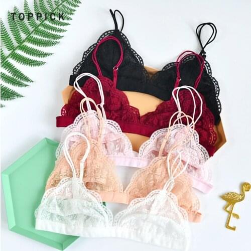 New Ultrathin Sexy Lace Bralette Sexy Push Up Bra Wireless Bralett Brassiere Bras for Girl Women Lingerie Soft Bras For Women