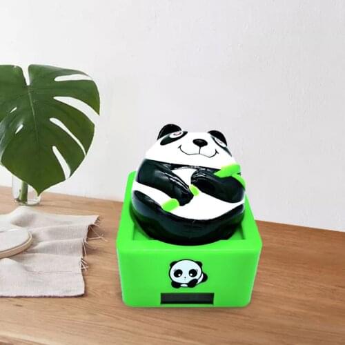 Solar Powered Swinging Panda Bobble Toy Creative Solar Toy Car Decor Home Decor Gift