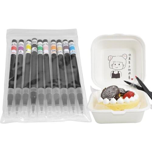 10Pcs Edible Pigment Baking Pen Food Color Brush Drawing Biscuits Cake DIY Decorating