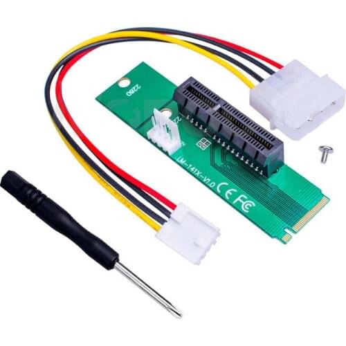 M.2 Key M NGFF to PCI-E 4X Adapter Card with 4 PIN Power Cable M key M.2 SSD Port to PCI Express Adapter Convertor