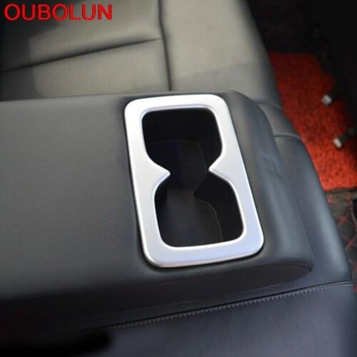 Fit For Nissan Pulsar / Sentra / Sylphy 2012-2016 ABS Chrome Rear Seat Tea Water Cup Holder Molding Trim Interior Accessories