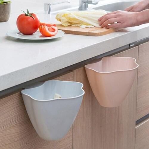 Hanging Cabinet Trash Can Kitchen Storage Box Food Grade Material Household Kitchen Storage Cleaning Tool Trash Can